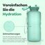Hydracy Trinkflasche mit Fruchteinsatz - 2L Wasserflasche - BPA-freie Trinkflasche mit Zeitmarkierung Auslaufsichere Sportflasche - Kondensationsfrei für Sport und Outdoor