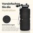 Hydracy Trinkflasche mit Fruchteinsatz - 2L Wasserflasche - BPA-freie Trinkflasche mit Zeitmarkierung Auslaufsichere Sportflasche - Kondensationsfrei für Sport und Outdoor