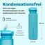 Hydracy Trinkflasche mit Strohhalm und Zeitmarkierung - 1L Wasserflasche - BPA-freie Trinkflasche - Auslaufsichere Sportflasche - Kondensationsfrei für Sport und Outdoor
