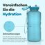 Hydracy Trinkflasche mit Fruchteinsatz - 2L Wasserflasche - BPA-freie Trinkflasche mit Zeitmarkierung Auslaufsichere Sportflasche - Kondensationsfrei für Sport und Outdoor
