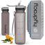 Hydracy Trinkflasche mit Strohhalm und Zeitmarkierung - 1L Wasserflasche - BPA-freie Trinkflasche - Auslaufsichere Sportflasche - Kondensationsfrei für Sport und Outdoor