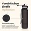 Hydracy Trinkflasche mit Strohhalm und Zeitmarkierung - 1L Wasserflasche - BPA-freie Trinkflasche - Auslaufsichere Sportflasche - Kondensationsfrei für Sport und Outdoor