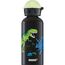 SIGG - Alu Trinkflasche Kinder - KBT Glow Dinosaurs - Leuchtet im Dunkeln - Auslaufsicher & Bruchsicher - Federleicht - BPA-frei - Klimaneutral Zertifiziert - Sport & Schule - Schwarz mit Dinos - 0,3L