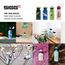 SIGG - Alu Trinkflasche Kinder - KBT Glow Dinosaurs - Leuchtet im Dunkeln - Auslaufsicher & Bruchsicher - Federleicht - BPA-frei - Klimaneutral Zertifiziert - Sport & Schule - Schwarz mit Dinos - 0,3L