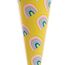 goldbuch 93 206 Geschwistertüte Regenbogenland, Schultüte mit Regenmuster, Lackkarton, Geschenkverpackung, blauer Filzverschluss (ohne Verschlussband), Zuckertüte rund, Länge 35 cm, Ø 11,5 cm, Gelb