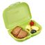 Herlitz Brotdose grün, mit 2 Fächern – Kunststoff-Lunchbox für Kinder, spülmaschinenfest & BPA-frei, passend für Herlitz Schulranzen