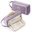 KALIDI Federmäppchen Mäppchen Federtaschen 2 Fächer, extra groß Pencil Case Stifte Etui Schule, Aesthetic Federmäppchen Mäppchen für Mädchen und Jungen, Nylon Lila