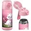 Jarlson® Trinkflasche Kinder Edelstahl MALI [THERMOSFLASCHE] - Kindertrinkflasche Auslaufsicher - Thermoskanne Kohlensäure geeignet - Thermo Trink Flasche für Schule & Kindergarten (350ml, Katze 2.0)