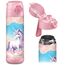 Jarlson® Trinkflasche Kinder Edelstahl MALI [THERMOSFLASCHE] - Kindertrinkflasche Auslaufsicher - Thermoskanne Kohlensäure geeignet - Trink Flasche für Schule & Kindergarten (500ml, Einhorn Rosa)