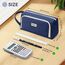 KALIDI Federmäppchen Mäppchen Federtaschen 2 Fächer, extra groß Pencil Case Stifte Etui Schule, Aesthetic Federmäppchen Mäppchen für Mädchen und Jungen, Nylon Navy