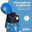 Jarlson® Trinkflasche Kinder Edelstahl MALI [THERMOSFLASCHE] - Kindertrinkflasche Auslaufsicher - Thermoskanne Kohlensäure geeignet - Thermo Trink Flasche für Schule & Kindergarten (350ml, Weltall)