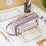 KALIDI Federmäppchen Mäppchen Federtaschen 2 Fächer, extra groß Pencil Case Stifte Etui Schule, Aesthetic Federmäppchen Mäppchen für Mädchen und Jungen, Nylon Lila