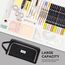 KALIDI Federmäppchen Mäppchen Federtaschen 2 Fächer, extra groß Pencil Case Stifte Etui Schule, Aesthetic Federmäppchen Mäppchen für Mädchen und Jungen, Cord Schwarz