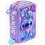 Clondo 3-Fach Federmäppchen Mädchen Gefüllt für Stitch Fan – Schulmäppchen Set 46 Teile mit Radierbaren Stiften, Filzstiften, Buntstiften – ideal für Schule & als Geschenk