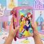 Clondo Mädchen Federmäppchen 3-Fach gefüllt, Für Disney Prinzessinnen Fan, 45-TLG., Rosa, Radierbare Gelstifte, Filzstifte, Buntstifte, Schere, Kleber, Mit Reißverschlussfächern