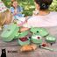 BJORKI® Bento Box für Kinder inkl. GRATIS Namensticker - Auslaufsichere Lunchbox mit Fächern - Nachhaltige Brotdose Kinder für Kindergarten & Schule - Die Jausenbox für unterwegs. (Pastell Grün)