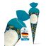 itenga Geschwisterschultüte 35 cm Tiere Pflanzen Muster Geschenkverpackung Schultüte Zuckertüte Filzverschluss Kinder Erwachsene (Vögel mit Text)