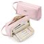 KALIDI Federmäppchen Mäppchen Federtaschen 2 Fächer, extra groß Pencil Case Stifte Etui Schule, Aesthetic Federmäppchen Mäppchen für Mädchen und Jungen, Nylon Rosa