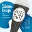 itenga Geschwisterschultüte 35cm Geschenkverpackung Schultüte Zuckertüte klein für Erwachsene Kinder Party (Abstrakt mit Text Alles Gute)