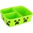 Minecraft Brotdose Kinder - Lunchbox mit 3 Fächern und Clip-Verschlüssen, Bento Snackbox aus Kunststoff für Kindergarten, Schule und Freizeit - Vesperdose robust & leicht zu öffnen