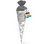 itenga Geschwisterschultüte 35 cm Tiere Pflanzen Muster Geschenkverpackung Schultüte Zuckertüte Filzverschluss Kinder Erwachsene (Flamingo mit Text)