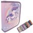 itenga Schüler-Etui 28 teilig gefüllt 1-Zipper Federmäppchen für Jungen und Mädchen (Einhorn Zauberwolke)