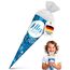itenga Geschwisterschultüte 35 cm Tiere Pflanzen Muster Geschenkverpackung Schultüte Zuckertüte Filzverschluss Kinder Erwachsene (Korallen mit Text)