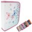 itenga Schüler-Etui 28 teilig gefüllt 1-Zipper Federmäppchen für Jungen und Mädchen (Schmetterling Elara)