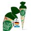 itenga Geschwisterschultüte 35cm Tiere Tiermuster Geschenkverpackung Schultüte Zuckertüte Filzverschluss Kinder Erwachsene (Dschungeltiere mit Text Alles Gute)