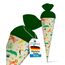 itenga Geschwisterschultüte 35cm Tiere Tiermuster Geschenkverpackung Schultüte Zuckertüte Filzverschluss Kinder Erwachsene (Dschungeltiere)
