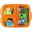 Minecraft Brotdose Kinder - Lunchbox mit 3 Fächern und Clip-Verschlüssen, Bento Snackbox aus Kunststoff für Kindergarten, Schule und Freizeit - Vesperdose robust & leicht zu öffnen