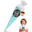 itenga Geschwisterschultüte 35 cm Tiere Pflanzen Muster Geschenkverpackung Schultüte Zuckertüte Filzverschluss Kinder Erwachsene (Fische mit Text)