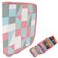itenga Schüler-Etui 28 teilig gefüllt 1-Zipper Federmäppchen für Jungen und Mädchen (Muster Pastell)