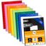 perfect line 125 Bast-Hefthüllen DIN-A4, 9 Farben, Heftumschlag mit Beschriftungsetikett, Heftschoner aus recycelbarem PP, dokumentenecht (5 x 25 Stk.)
