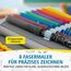 itenga Schüler-Etui 28 teilig gefüllt 1-Zipper Federmäppchen für Jungen und Mädchen (Traumfänger)