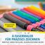 itenga Schüler-Etui 28 teilig gefüllt 1-Zipper Federmäppchen für Jungen und Mädchen (magisches Einhorn)