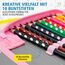 itenga Schüler-Etui 28 teilig gefüllt 1-Zipper Federmäppchen für Jungen und Mädchen (magisches Einhorn)
