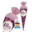 itenga Geschwisterschultüte 35 cm Tiere Pflanzen Muster Geschenkverpackung Schultüte Zuckertüte Filzverschluss Kinder Erwachsene (Libellen mit Text)