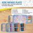 itenga Schüler-Etui 28 teilig gefüllt 1-Zipper Federmäppchen für Jungen und Mädchen (Traumfänger)