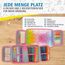 itenga Schüler-Etui 28 teilig gefüllt 1-Zipper Federmäppchen für Jungen und Mädchen (Regenbogen Wasserfarben)