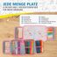 itenga Schüler-Etui 28 teilig gefüllt 1-Zipper Federmäppchen für Jungen und Mädchen (Einhorn)