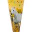 goldbuch 93 117 Geschwistertüte Chiara, Schultüte mit Pferde-Motiv, Lackkarton, Geschenkverpackung mit pinkem Filzverschluss (ohne Verschlussband), Zuckertüte rund, Länge 35 cm, Ø 11,5 cm, Gelb