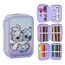 Federmäppchen 3-Fach – 44-teilig gefüllt – für Stitch und Angel Fan – mit Filzstiften, Buntstiften, Lineal – Viola – Schulmäppchen Mädchen & Geschenk für Kinder