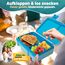 LUCKY KIDZ® Brotdose Kinder – auslaufsichere Lunchbox mit Fächern – Bento Box BPA-frei aus PP & ABS – spülmaschinengeeignet für Schule und Kindergarten – Premium Snackbox für gesunde Mahlzeiten