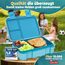 LUCKY KIDZ® Brotdose Kinder – auslaufsichere Lunchbox mit Fächern – Bento Box BPA-frei aus PP & ABS – spülmaschinengeeignet für Schule und Kindergarten – Premium Snackbox für gesunde Mahlzeiten