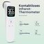 Fieberthermometer Kontaktlos für Babys, Kinder und Erwachsene, Infrarot-Stirnthermometer mit ultraklarem LED-Display, hohe Genauigkeit und Fieberalarm - Weiß
