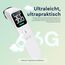 Fieberthermometer Kontaktlos für Babys, Kinder und Erwachsene, Infrarot-Stirnthermometer mit ultraklarem LED-Display, hohe Genauigkeit und Fieberalarm - Weiß