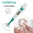 Evolu Wasserdichtes Flexibles Digitales Thermometer Messung in Mund, Rektal oder Achsel mit flexibler Messspitze in 10 Sek - Babys, Kinder, Erwachsene - hohe Präzision - mit Aufbewahrungsbox