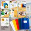 perfect line - 15 Hefthüllen DIN A4 – 5 Farben, glasklar, extra stark – transparente Heftumschläge aus recycelbarem PP, dokumentenecht, säurefrei, langlebig – Heftschoner für Schule & Büro