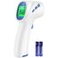 Fieberthermometer kontaktlos für Babys Kinder und Erwachsene, Infrarot-Stirnthermometer mit Fieberalarm, LCD-Display, sofortige genaue Messwerte, Weiß_Blau